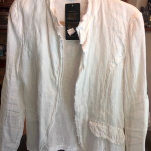 100% Linen white blazer made in Italy